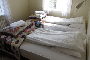 Beds at Gula Villan in Akureyri